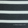 Растянуть вязаные полосы Rib Rayon Spandex Stripe ткань